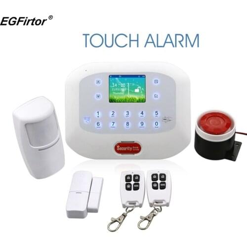 New Design Touch Screen Security Alarm System 433MHz Wireless Alam System GSM APP Control RFID Arm Disalarm