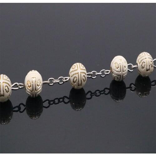 8mm St. Benedict icon rosary cross necklace. Jesus Cross Icon Necklace Rosary Jewelry Wholesale 48 Pieces