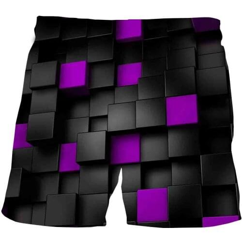 Diamonds Pattern Streetwear Shorts Boys Shorts Kids cool Shorts 3D printing Children Summer Shorts Casual Pants Comfortable