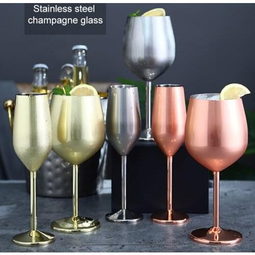 Stainless Steel Champagne Cup Wine Glass Cocktail Glass Metal Wine Glass Bar Restaurant Goblet Wine Glass Barware Kitchen,Dining