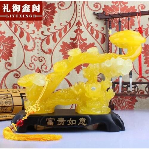 The wedding gift and jade ornaments Home Furnishing living room holiday business desk gifts lucky decoration
