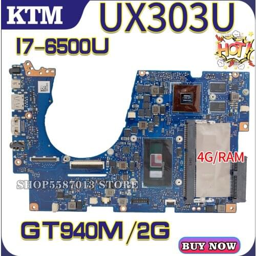 U303UA for ASUS UX303 UX303U UX303UA UX303UB UX303UN U3000 U303U laptop motherboard mainboard 100% test OK I5-6200U cpu GT940M