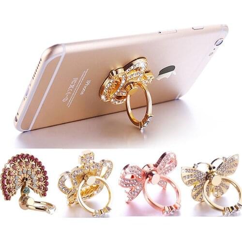 New animal butterfly Spin Rotatable Phone Holder 360 Degree Rotatable Metal Finger Ring Smartphone Socket For Smartphone Stand
