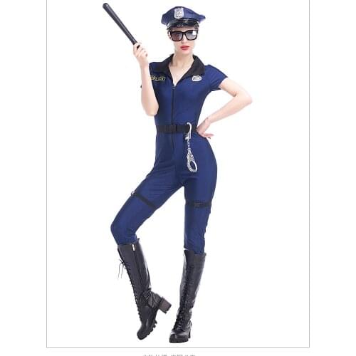 High Quality sailor costume S M L XL Halloween Sexy Cop Outfit Woman Cosplay Blue Sexy Police Costumes for Women