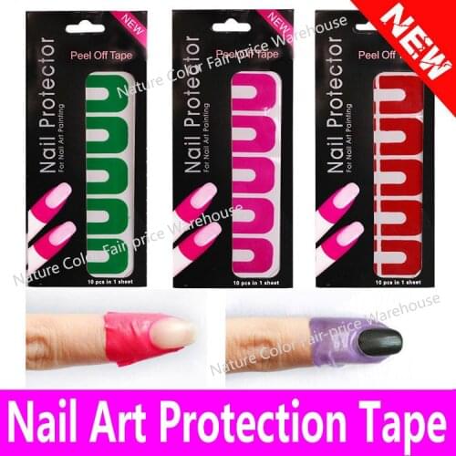 10stickers Nail Protector Decal Protection Tape Sticker Sheet Pro Manicure Finger Nail Art Case Design Tips Cover Polish Shield