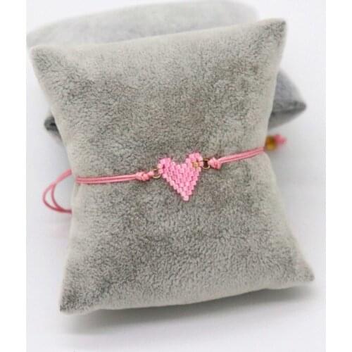 BLUESTAR Bohemian Glass Beads Chain Bangle Miyuki Accessories Red Blue Heart Flamingo Charms Bracelet For Women 2020 Jewelry