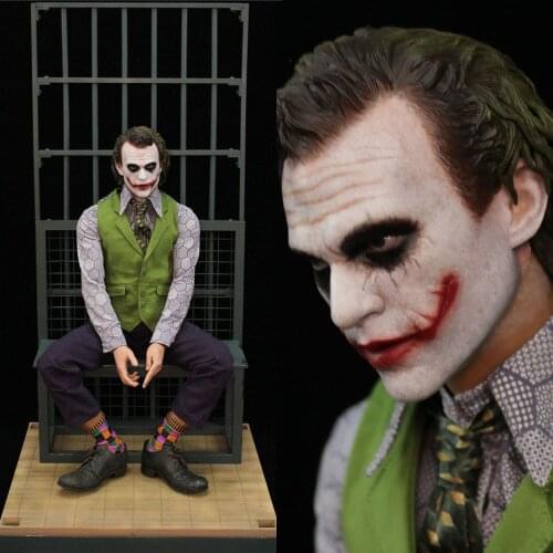 In Stock 1/4 Scale Collectible Full Set Delicate Clown Joker Landscape Edition With Prison Cage Model for Fans Holiday Gifts