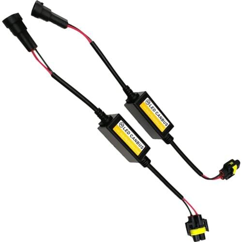 1 Pair H11 LED Headlight Canbus Error Free Anti Flicker Resistor Canceller Decoder For LED Headlights Fog Light Etc