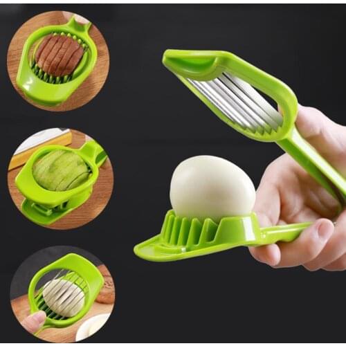 1PC Stainless Steel Egg Cutter Egg Slicers Multifunctional Fruit Vegetable Cutting Kitchen Accessories Slicing Cooking Gadgets