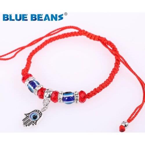 2019 1PC Lucky Red Evil eyes Handmade Rope Fashion Red Thread String Bracelet Boho Bracelet for Women Men Jewelry Lover Couple