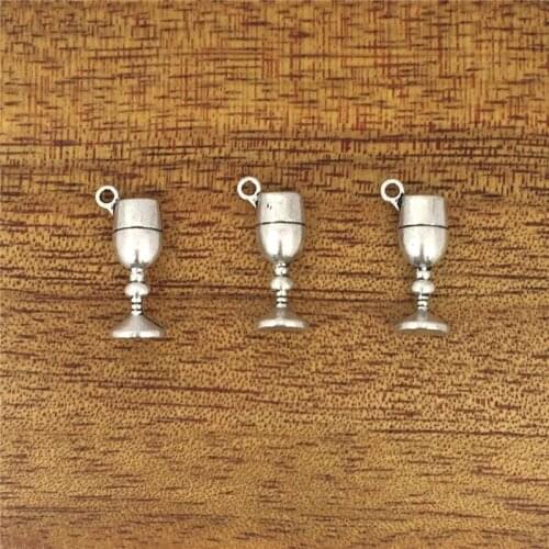 10pcs Glamorous Goblet 19*8mm Tibetan Silver Plated Pendant Antique Jewelry Accessories DIY Crafts
