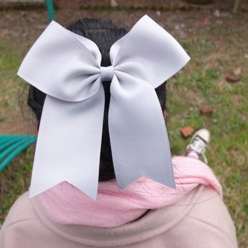 2 pcs 6 inch Bow WITH Clips leading bow Girls Hair ribbons Hair clip Hairpins Holiday Dancing Large hair bow