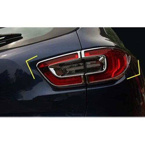 Car Body Rear Tail Back Light Lamp Frame Stick Chrome ABS Cover Trim Moulding 4pcs For Renault Kadjar 2016 2017 2018 2019