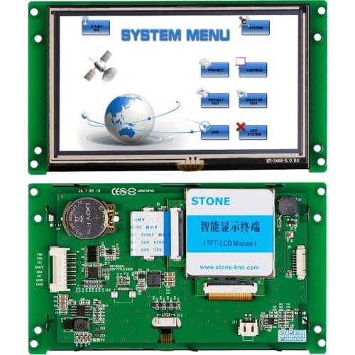 STONE 5.0 Inch HMI TFT LCD Display Panel with Software+Program for Equipment Use