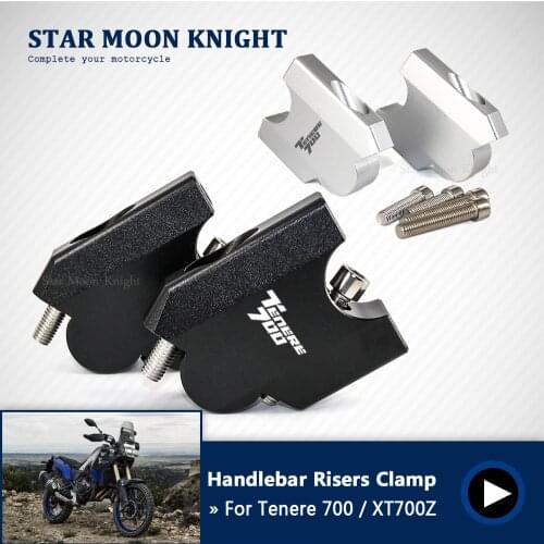 Motorcycle Handlebar Risers Clamp Mounting Mount Riser Adapter For Yamaha Tenere 700 Tenere700 XT700Z XTZ 700 T7 T700 2019