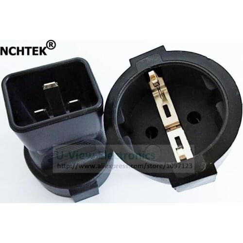 NCHTEK IEC 320 C20 Male to CEE7/7 European Female Power Adapter, C20 to EU Female Adapter/Free Shipping/1PCS
