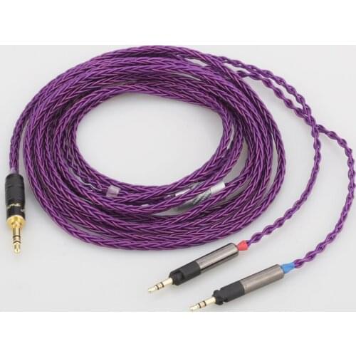 Audiocrast HIFI 3.5mm Stereo 8 Cores 7N OCC Silver Plated R70X Headphone Upgrade Cable for ATH-R70X R70X headphones