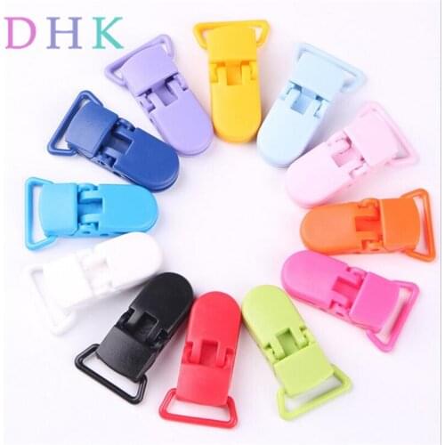 DHK free shipping Plastic Pacifier Clips Soother Holder Baby Pacifier Wholesale DIY Material Ribbon Accessories C1487