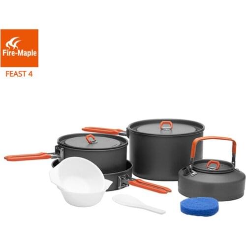 Fire Maple Frypan Outdoor Camping Hiking Cookware Backpacking Cooking Picnic Set Foldable Handle Feast 4 FMC-F4