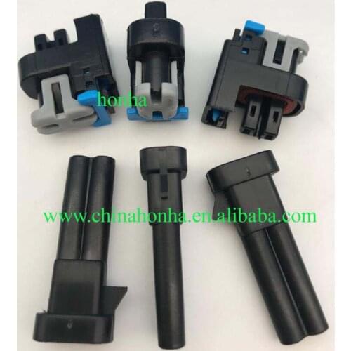Female And Male 2 Pin EV6 Injector Auto Connector 15326181 15411633 for Delphi
