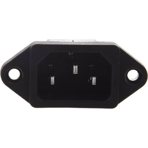 IEC 320 C14 Male Plug 3 Pins PCB Panel Power Inlet Socket Connector