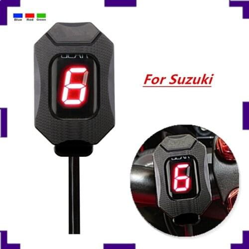 Motorcycle Gear Indicator 1-6 Level Ecu Plug Mount For Suzuki Intruder 800 V-Strom GSXR 600 SV650 750 Speed Gear Display