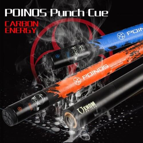 POINOS Carbon Fiber Punch Cue Stick Billiard Break Cue 13mm Tip Professional Black Carbon Shaft Carbon Fiber Butt Cue