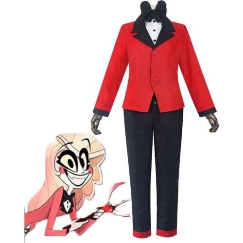 Hazbin Cosplay Costume Hotel Charlie Uniform Charlotte Magne Carnival Costumes Outfits Women Girls Mardi Gras Tuxedo C160C30