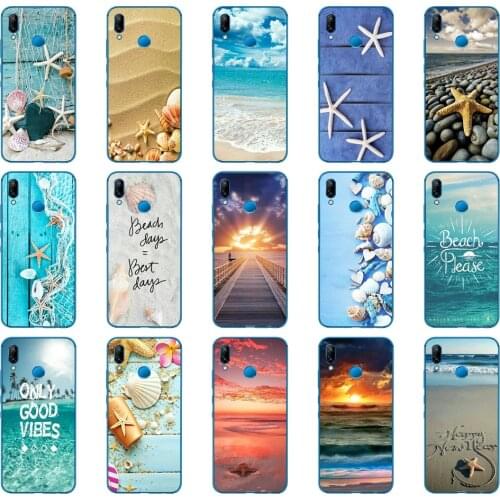 Summer Beach Relax Starfish Ocean Sky Soft Silicone Cover for Huawei P9 P10 P20 P30 Lite mate 10 20 PRO lite p smart 2019 case