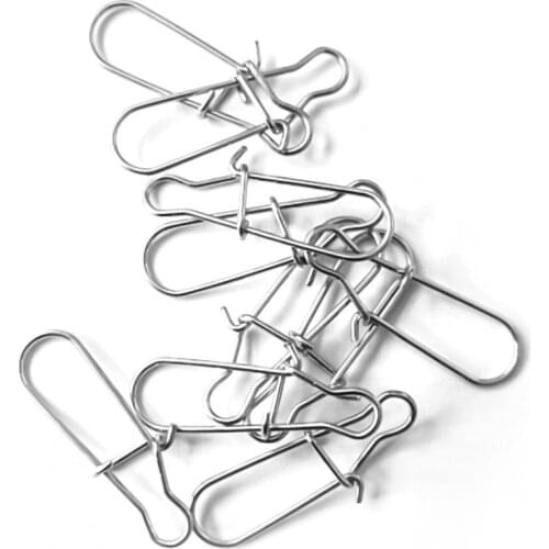 50%HOT 100Pcs Fishing Snap Fastlock Lure Connector Stainless Steel Saltwater Fast Lock Clip for Fishing