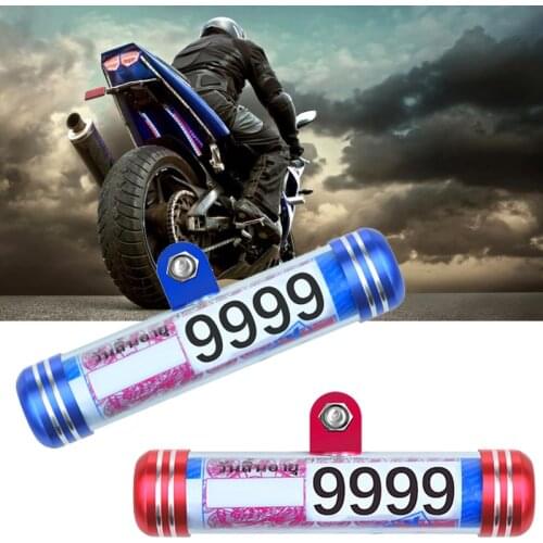 Motorcycle Motorbike Tube Tax Disc Cylindrical Holder Frame License Plate Placement Tube Waterproof Real Motorcycle Accessories