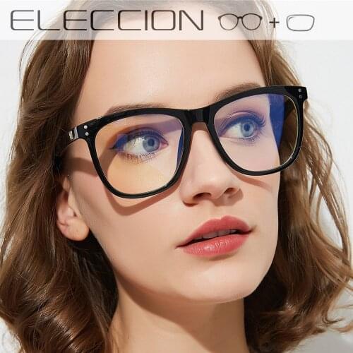 ELECCION Prescription Eyeglasses Women Optical Frame Glasses 2019 New Full Frame Square Frames Myopia Spectacles Wiht Diopter