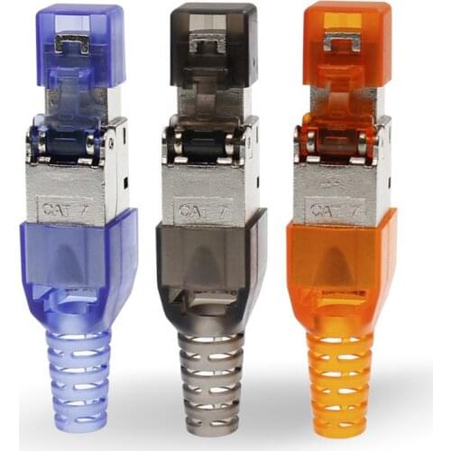 Manufacturing Price Toolless Shielded Cat6a Cat7 Field Connection Modular Plug Tool-Free RJ45 Cat7 Plug