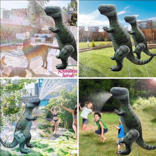 PVC Inflatable Animal Shape Water Spray Dinosaur Toy Outdoor Garden Children Game Summer Pool Water Sprinkler Giant Tyrannosauru