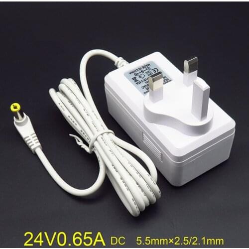 UK Plug 24V 0.65A Power Adapter with Indicator Light Home AC Adapter for Aroma Diffuser Humidifier Desk Lamp
