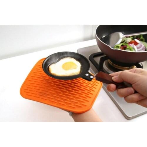 80pcs/lot 22*16cm Silicone Pot Holder Trivet Mat jar Opener spoon Rest Non Slip Durable Heat Resistant Hot Pads