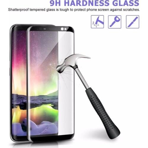 Tempred Glass For Samsung Galaxy S9 S9 plus S8 S8+ 3D Curved Round For Samsung Note 8 9 Glass Protective Glass Screen Protector