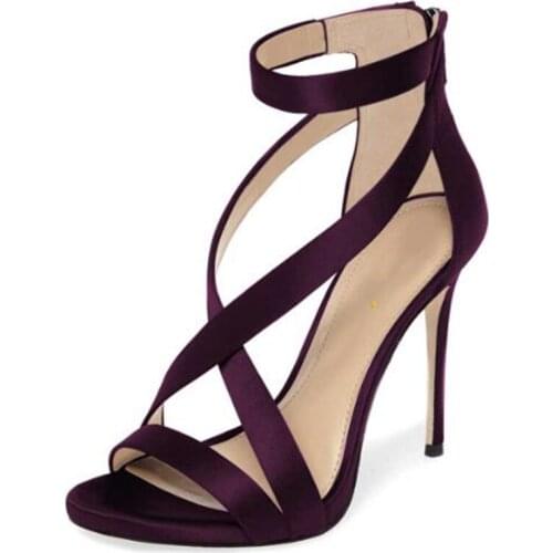 SHOFOO shoes,Beautiful and fashionable ladys sandals, tinted cloth, about 11 high-heeled womens sandals, womens sandals