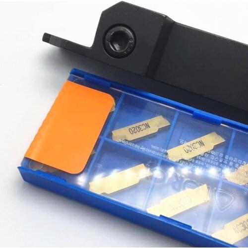 10PCS MGMN400 NC3020 slotted carbide inserts + 1PCS MGEHR2020-4 turning tool holder, MGEHR turning tool turning tool MGMN400