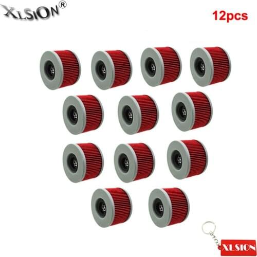 XLSION Aftermarket 12Pcs Oil Filter For Honda CM250TB CBX550 CX500TC CM400T CM250TB CX500D GL500I Replace 15412-413-005
