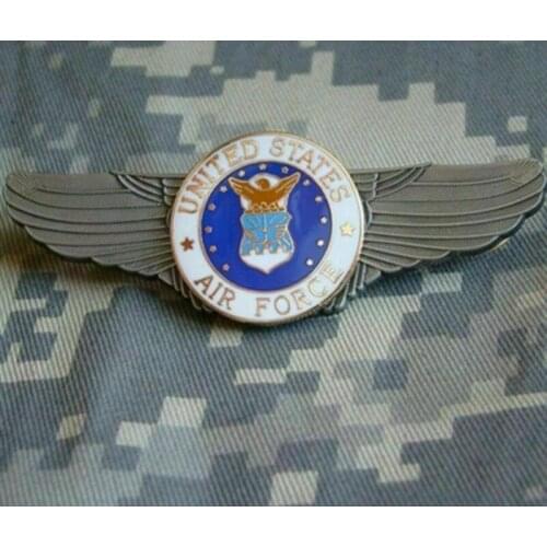 WW2 United States US Air Force USAF Pilot Wing Badge Pin