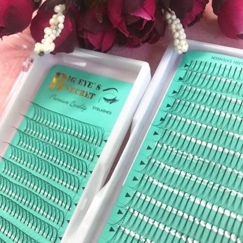 1 Tray/Set Volume Fans lashes Extension 3 roots Top Korean Silk Fans Individual lashes Premade Fans VOLUME Lashes Free Shipping