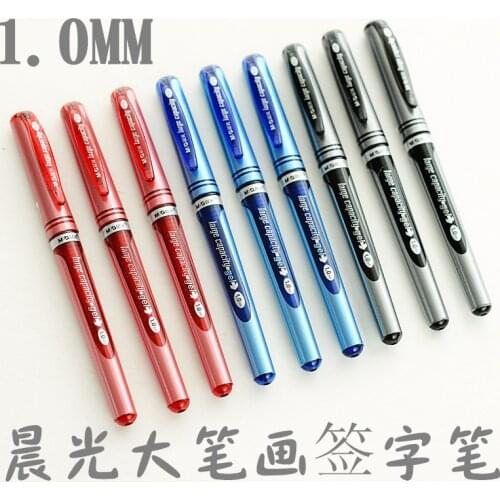 4/6/12PCS M&G AGP13604 Gel Pen 1.0mm Large Strokes Thick Tip Signing Pen Black Red