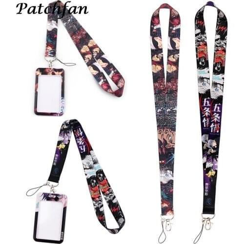AD567 Patchfan Anime Card Holder ID Holder Man Woman Bus Card Holder Staff Card With Lanyard