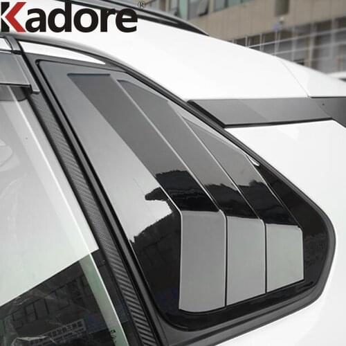 For Toyota RAV4 RAV 4 2019 2020 2021 Carbon Fiber Rear Window Louver Shutter Cover Trim Car Styling Auto Accessories 2pcs