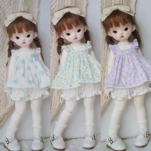 BJD doll skirt 6 points big fish body doll accessories clothes condole belt skirt print slip skirt suit skirt