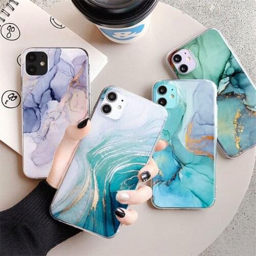 For Samsung Galaxy A5 2017 A8 A7 2018 A10 A11 A20 A30 A20E A21S A31 A40 A50 A51 A70 A71 A91 S9 S10 S20 Plus FE Marble TPU Case