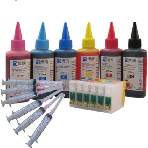 Bloom T0801 -T0806 ink cartridge refill ink kit for Epson Stylus P50 T59 R265 R285 R290 R360 RX560 RX585 RX610 RX650 RX685