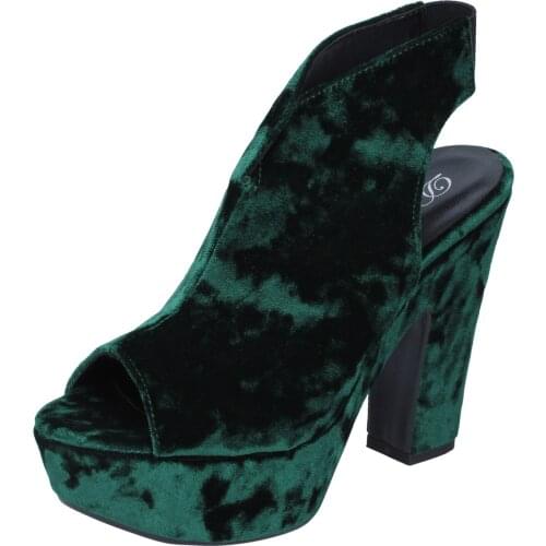 DAVID HARON sandals Women Green Velvet