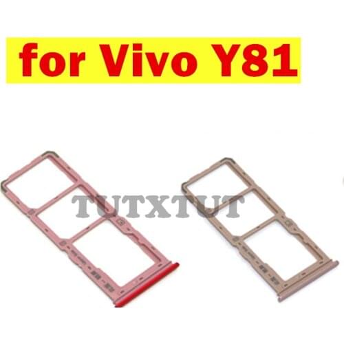 For Vivo Y81 Card Tray Holder SIM Card SD Card Slot Holder Adapter Repair Spare Parts